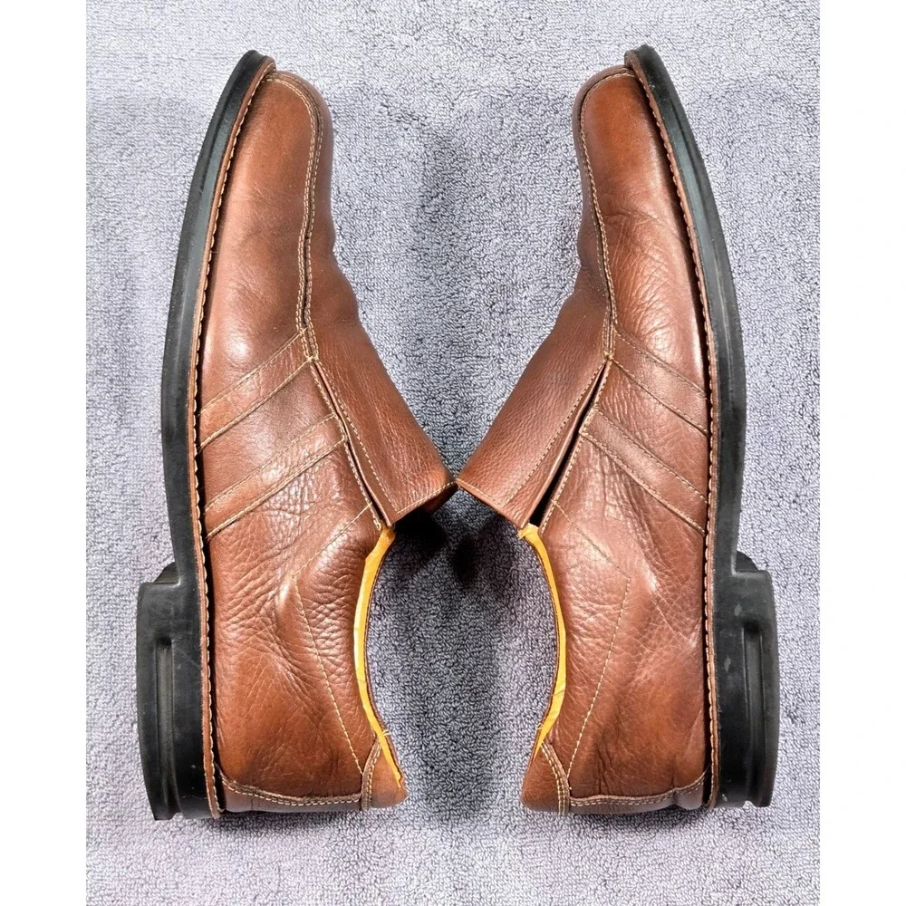 Sandro Moscoloni 6112 Mens Loafers Size 12 D‎ Brown Leather Slip On Dress Shoes